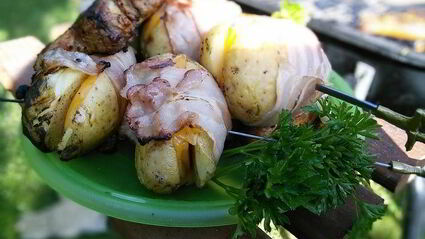 картофель в беконе