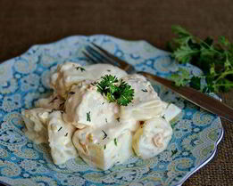 Картофель в соусе Альфредо