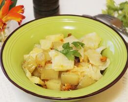 Картошка с капустой в духовке