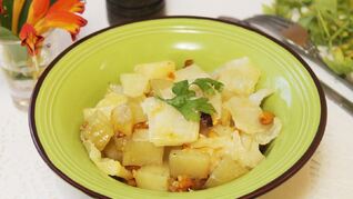 Картошка с капустой в духовке