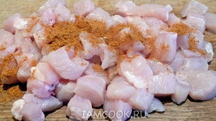 картошка с курицей и сыром в духовке