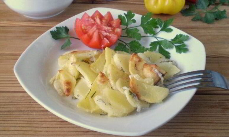 Рецепт картошка в кефире в духовке