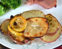 Красный картофель с лимоном