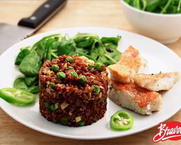 Красный рис с рыбой