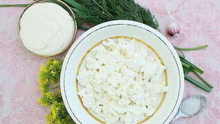 Печеный картофель с творогом