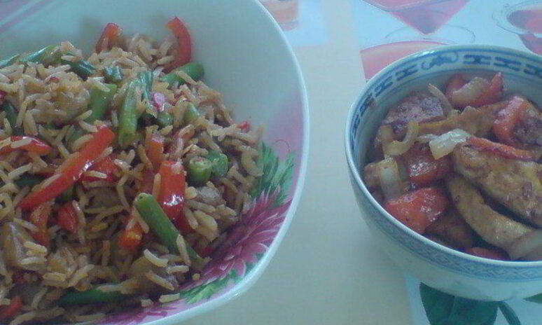 Рецепт рис чоп-шу и жареный тофу