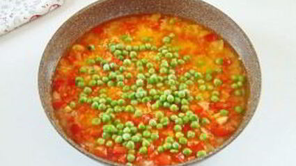 рис с горохом и сладким перцем