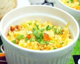 Рис с овощами на сковороде