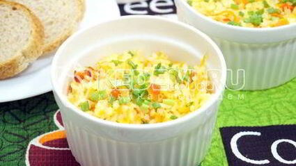 рис с овощами на сковороде