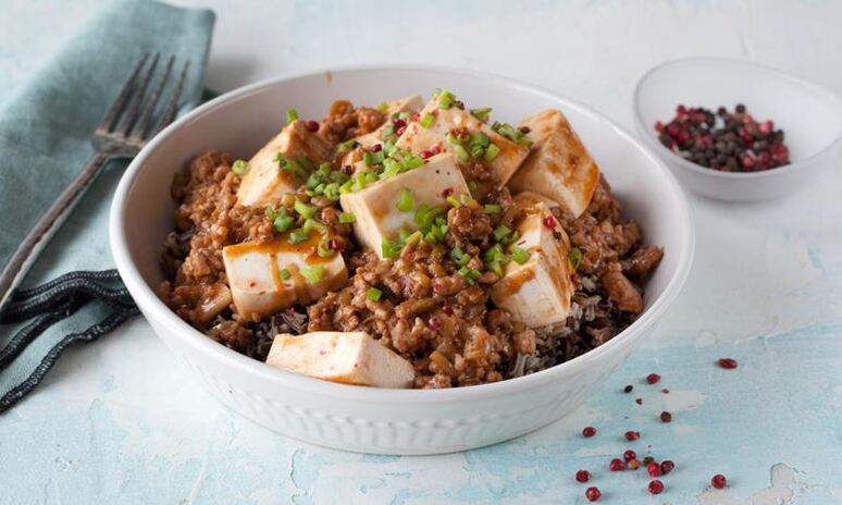 Рецепт рис с тофу и свининой