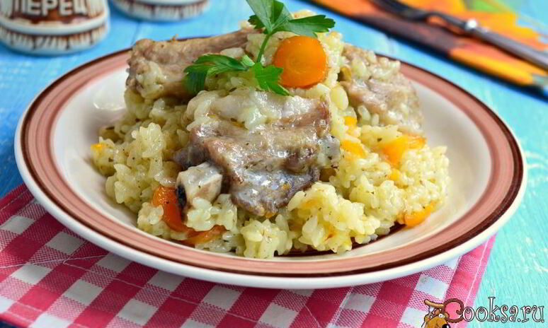 Рецепт рис со свиными ребрышками в мультиварке
