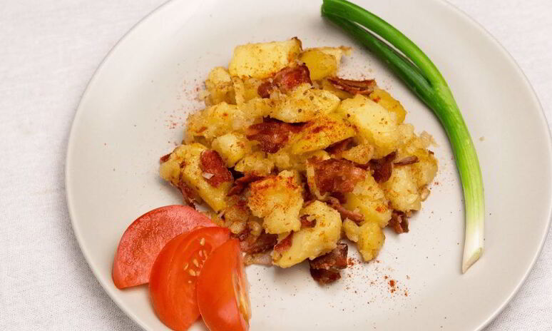 Рецепт жареная картошка с беконом