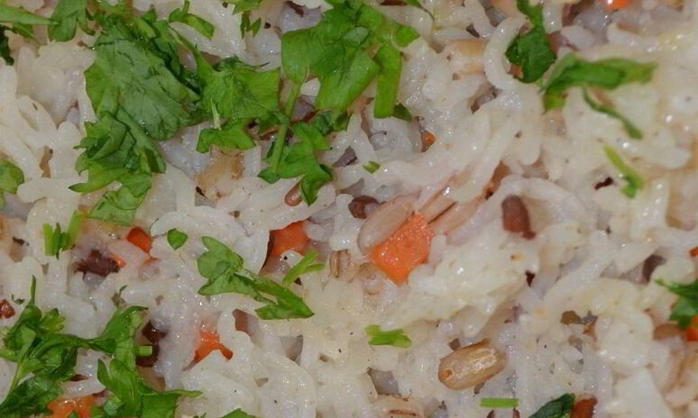 Рецепт жареный рис с перловкой и мясом