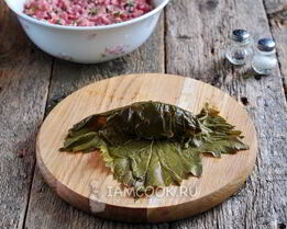 долма из маринованных виноградных листьев