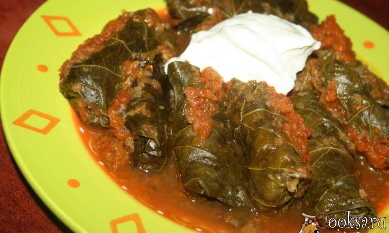 Рецепт долма в мультиварке в овощном соусе