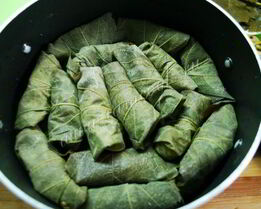 долма в виноградных листьях