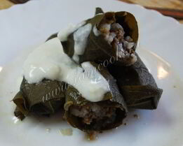 долма в виноградных листьях