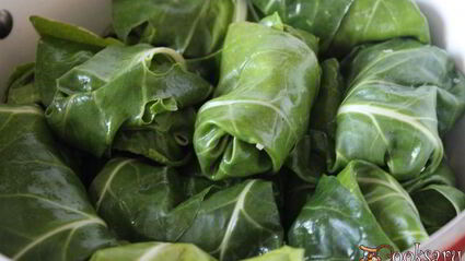 голубцы из мангольда с фаршированными овощами