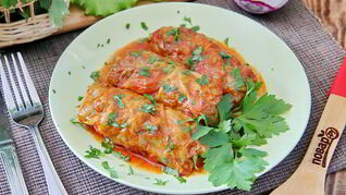 Голубцы из молодой капусты с фаршем и чечевицей