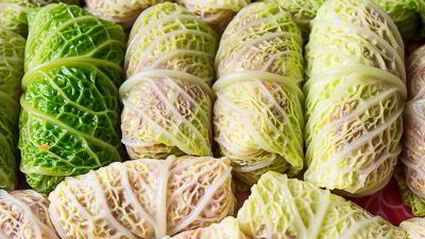 голубцы из савойской капусты со сладким перцем