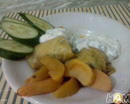 Голубцы с айвой и яблоком