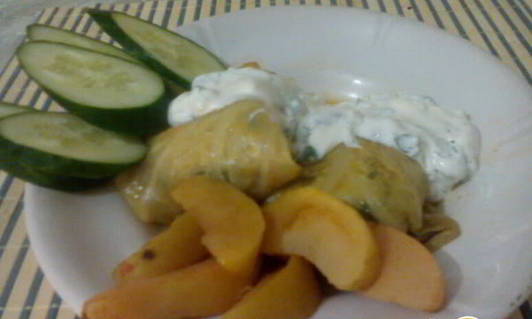 Рецепт голубцы с айвой и яблоком