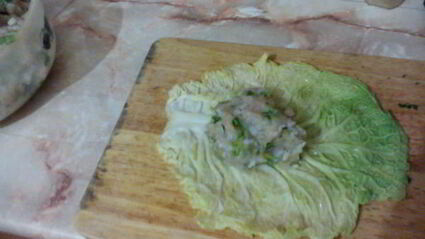 голубцы с айвой и яблоком