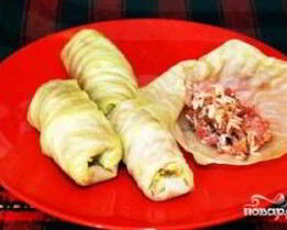 голубцы в капустных листьях