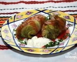 голубцы в капустных листьях