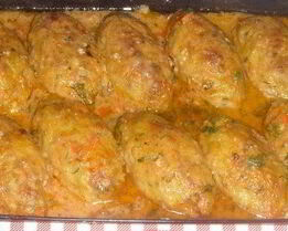 Ленивые голубцы из мясного фарша в томатном соусе