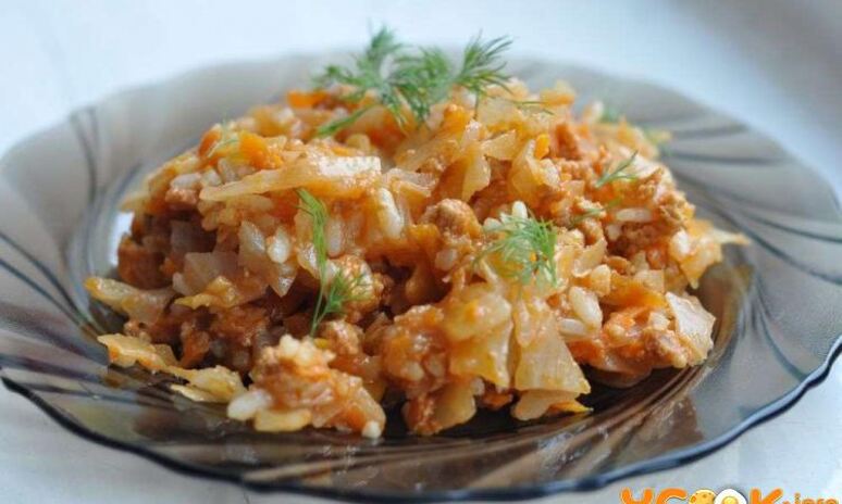 Рецепт ленивые голубцы на сковороде