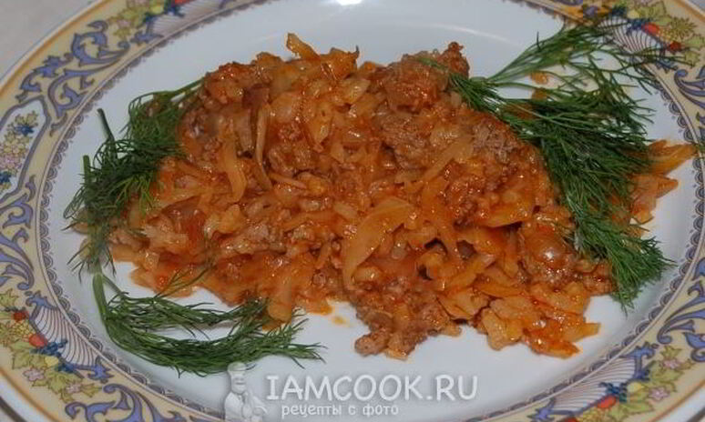 Рецепт ленивые голубцы с фаршем