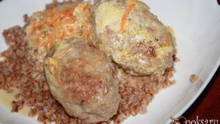 Ленивые голубцы томленые в сметане в чугунке