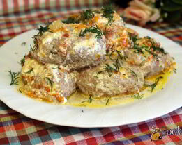 Ленивые голубцы запеченные в сметане