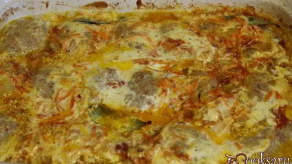 ленивые голубцы запеченные в сметане