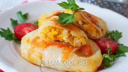 постные голубцы с овощами