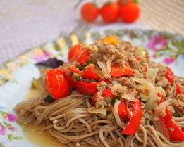 Гречневая лапша с овощами