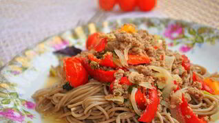 Гречневая лапша с овощами