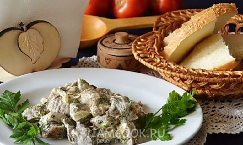 Рецепт белые грибы в сметане