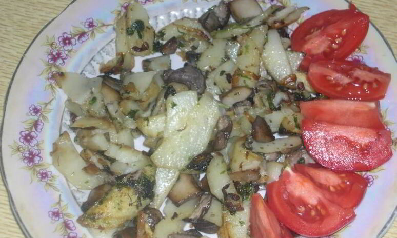 Рецепт белые грибы жареные с картошкой