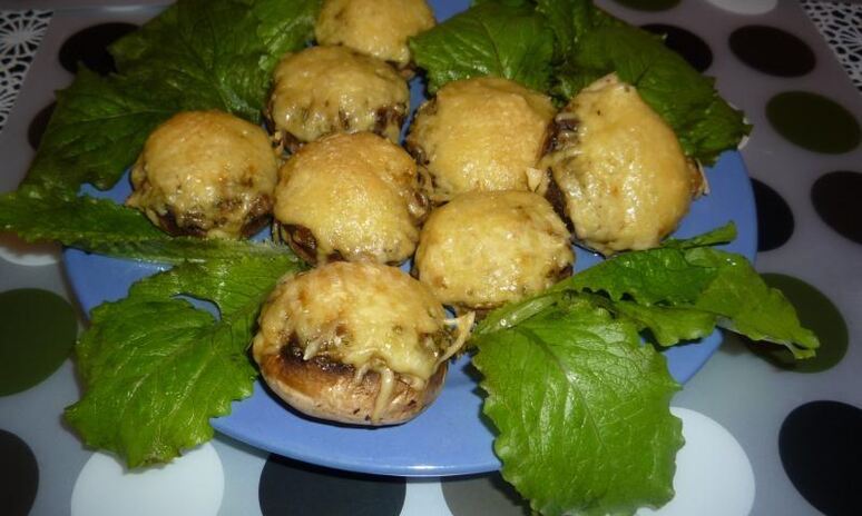 Рецепт фаршированные шампиньоны сыром