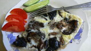 Грибы на сковороде