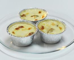 Грибы под сырным кастардом