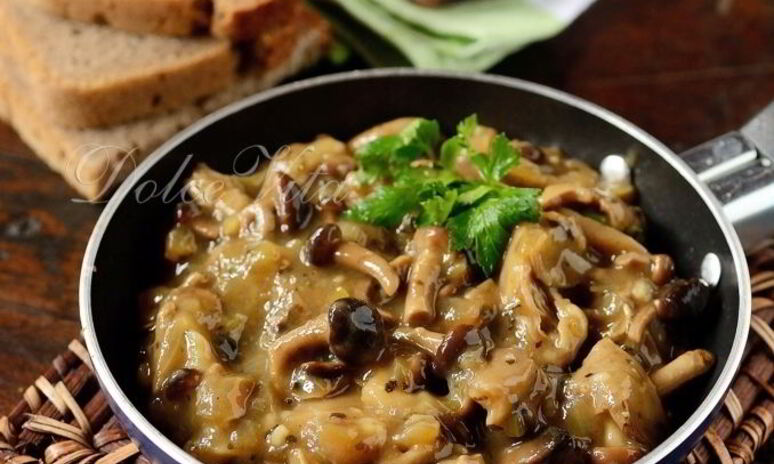 Рецепт грибы в постном соусе без масла