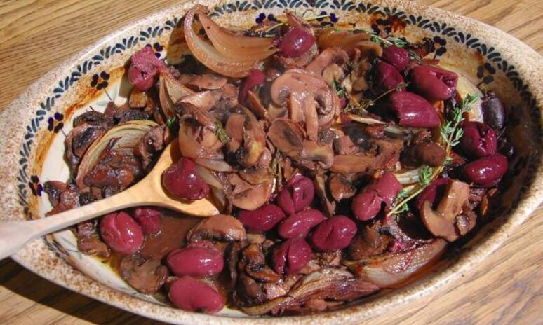 Рецепт грибы, запеченные в красном вине