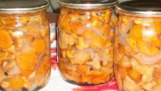 Консервированные жареные лисички