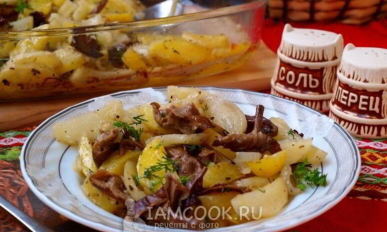 Рецепт лисички с картошкой в духовке