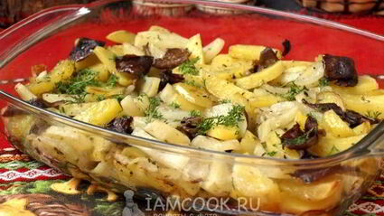 лисички с картошкой в духовке