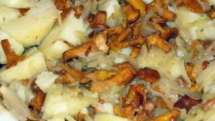 лисички с картошкой жареные