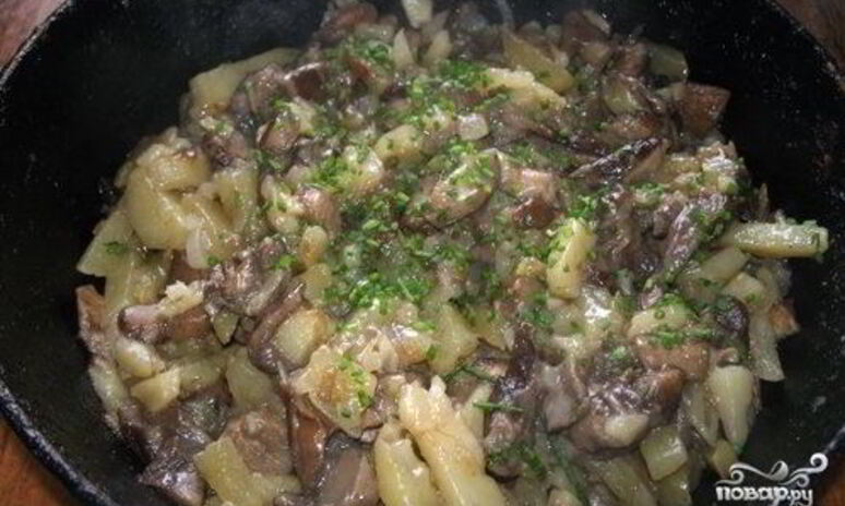 Рецепт подберезовики, жареные с картофелем